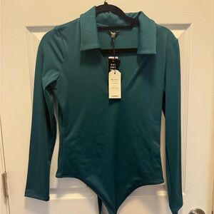 Teal Long Sleeve Bodysuit